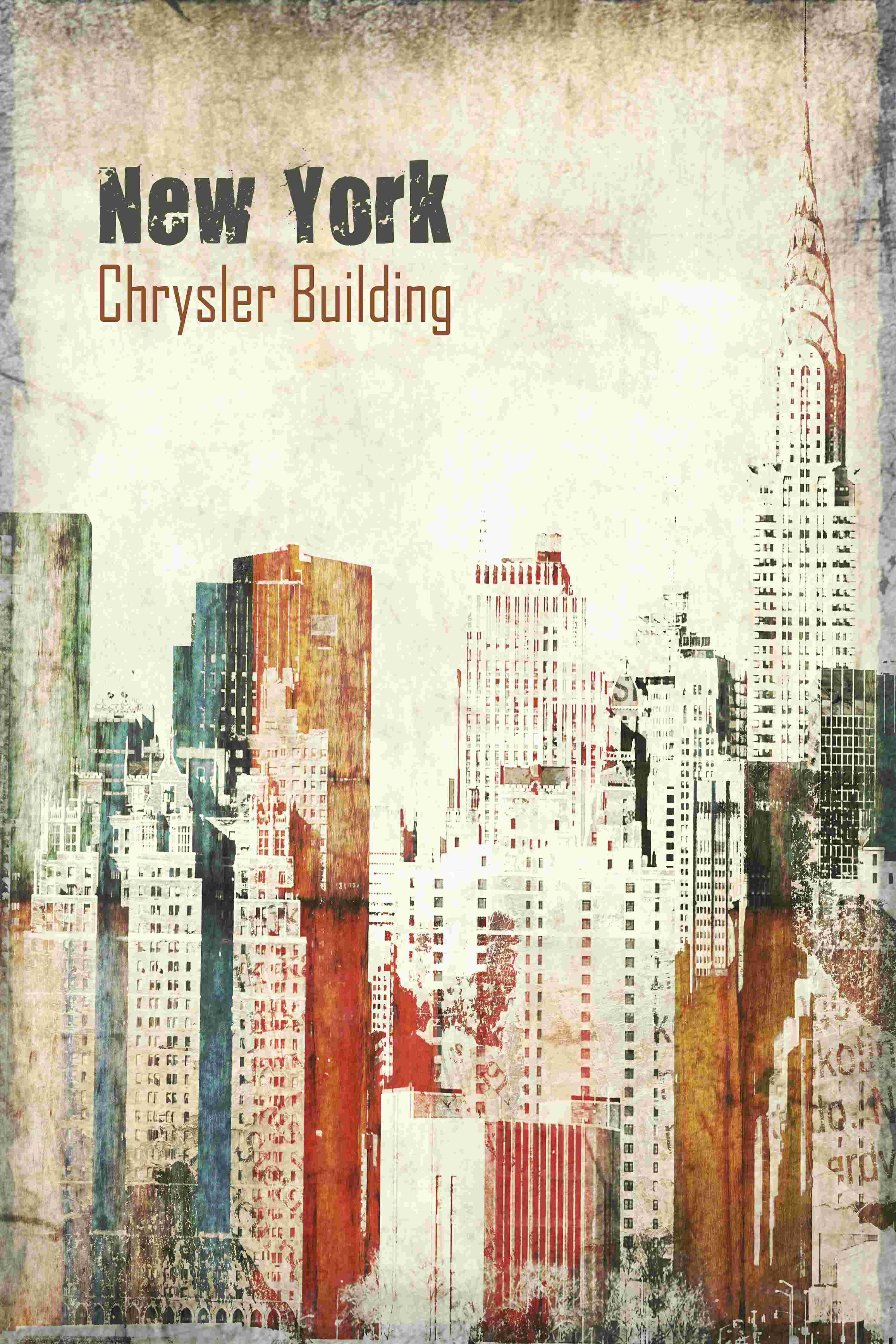 Grunge Skyline Art: Canvas Prints, Frames & Posters