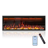 Wall Mounted/Recessed-In Electric Fireplace With Smart WIFI