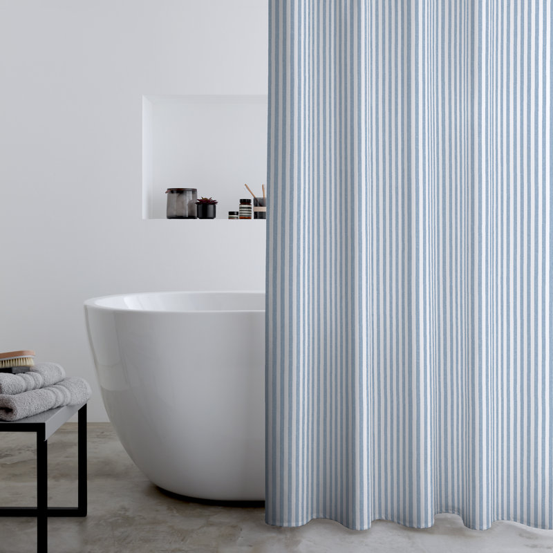 Timeless Stripe Shower Curtain, Blue