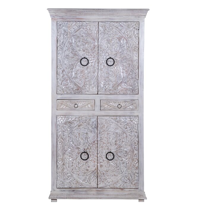 Bungalow Rose Lancey Solid Wood Armoire & Reviews | Wayfair