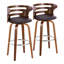 Tabouret de bar Mid-Century moderne à hauteur fixe avec pivot