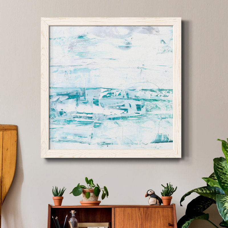 Caraïbes - Courants II - Toile encadrée de qualité supérieure - prête à être accrochée, Blanc, H 20 po x l 20 po x P 1,5 po