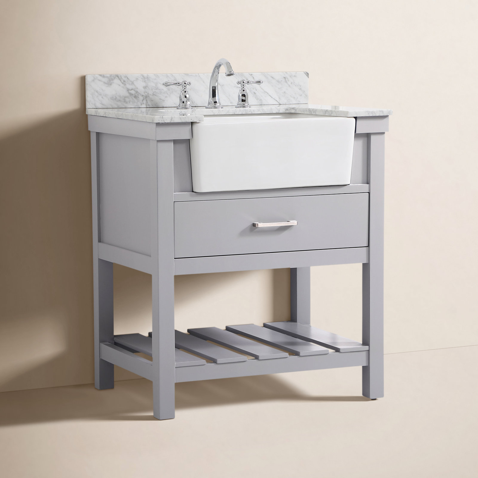 Pelaghia 30'' Single Bathroom Vanity, Gray