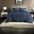 Modern Navy Bedding Set, Polyester Jacquard Comforter With Playful Design