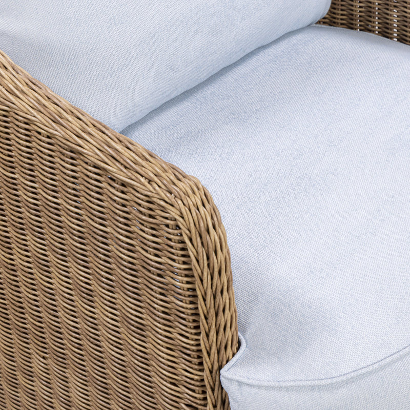 Fauteuil Axel Blue Boucle, Bleu