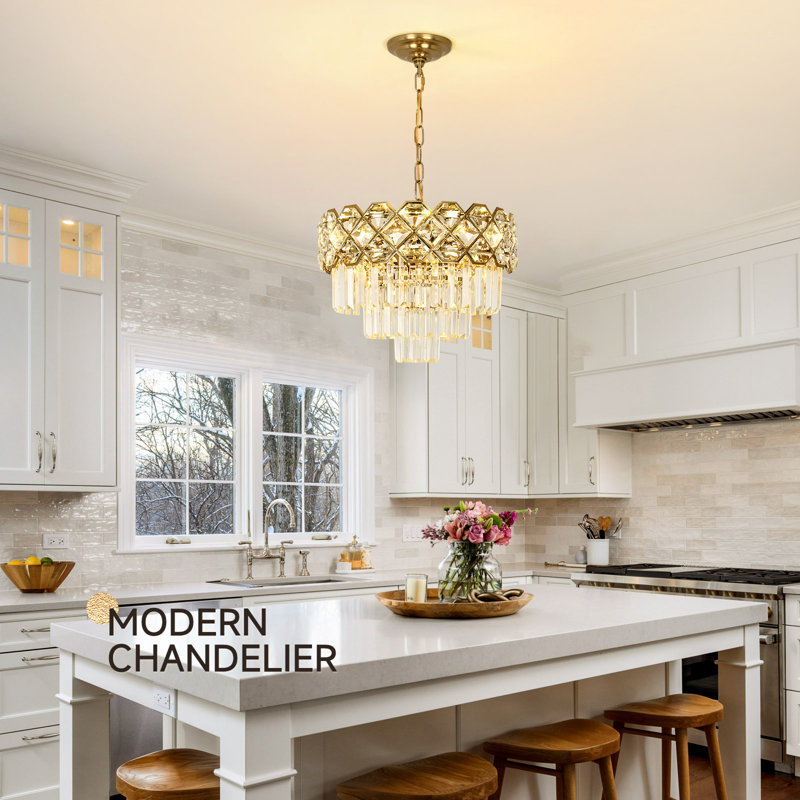 Chandelier, 30cm H 40cm W 40cm D, 4 Tiers