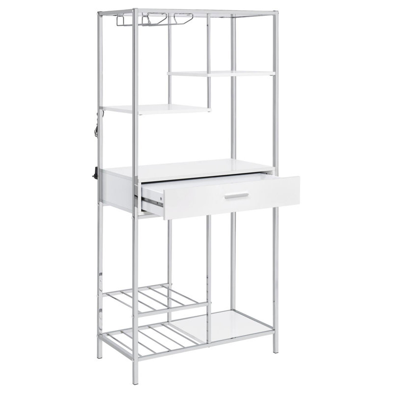 Naysa 31.5 " L Steel Wine Bar