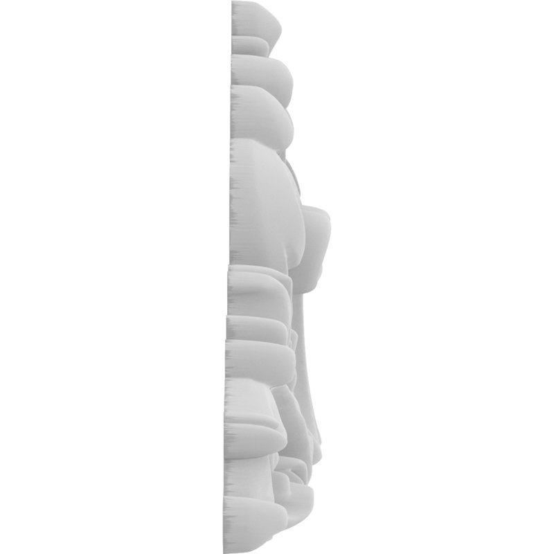 Rosette Edgerton, H 2,5 po x l 5 po x P 0,5 po