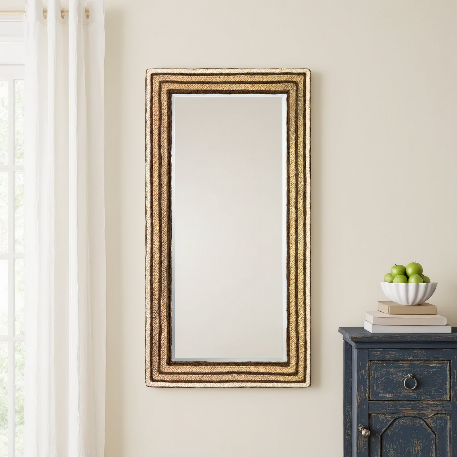 Seagrass Accent Mirror, Rectangle 57.75" x 29.75"