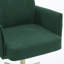 Chaise de bureau verte en velours côtelé avec base dorée - Chaise de bureau pivotante à hauteur réglable