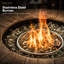 Table de foyer au propane 50 000 BTU, ronde en acier, pour extérieur, avec flamme réglable et protection contre la pluie.