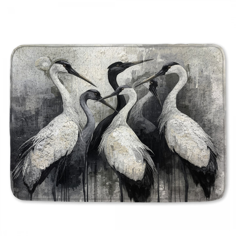 Tapis de bain Cranes, L 24 po x L 17 po
