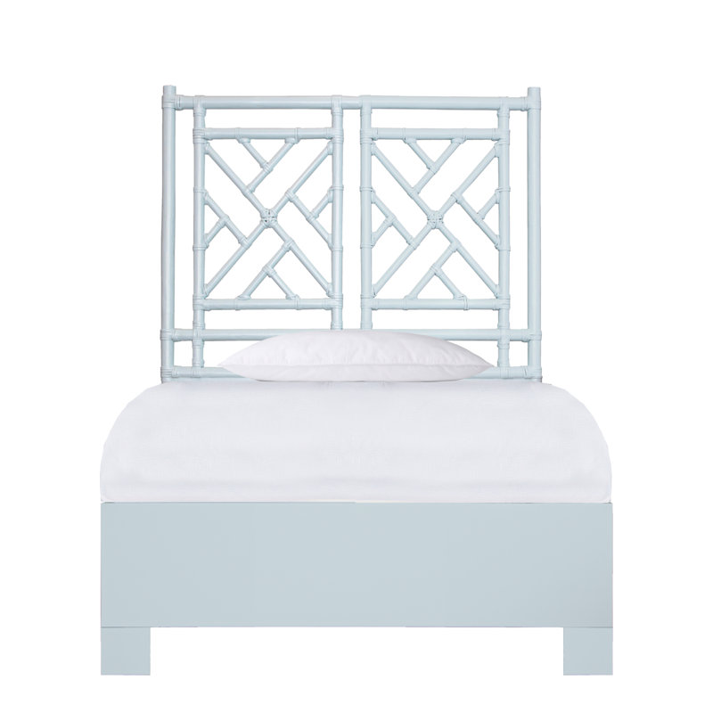 Chippendale Standard Bed, Twin Extra Long, Light Blue