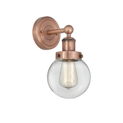 Applique murale à bras en acier 1 lumière Chickam Oak