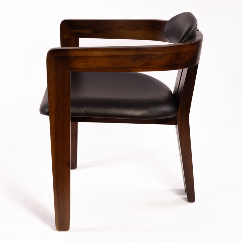 Serena Upholstered Arm Chair, Black, Brown
