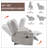Power Lift Recliner Chair with Massage and Heat for Elderly, Overstuffed Wide Recliners, Heavy Duty Motion Mechanism with USB and Type C Ports