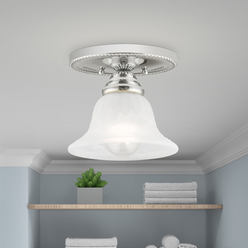 Plafonnier encastré 1 lumière 7 po Nicolas, Chrome poli