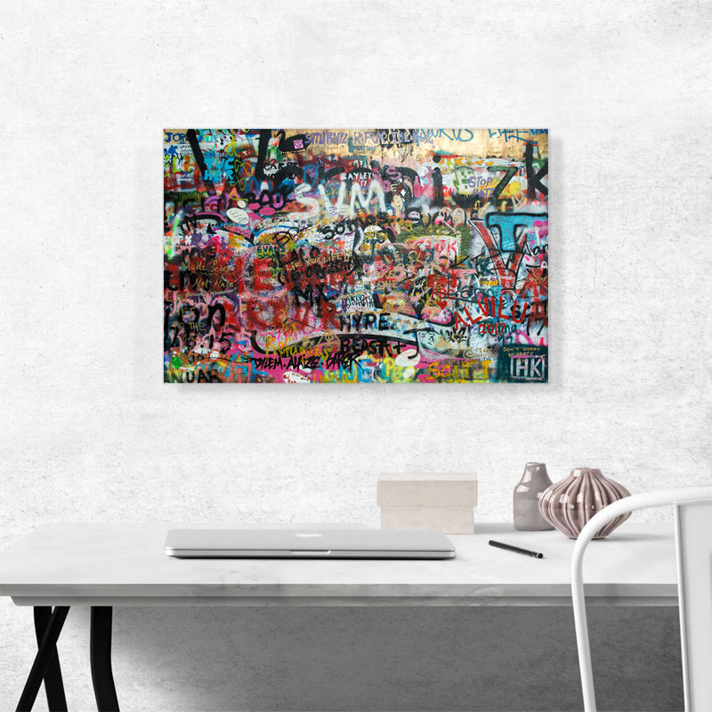 Graffiti Overoad - Reproduction d'art sur toile tendue, H 18 po x l 26 po x P 1,5 po