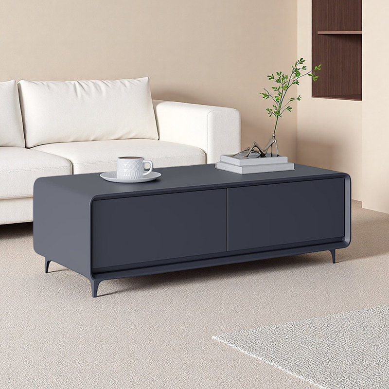 Modern Simplicity Solid Wood Storage Coffee Table, Gray, 16.53" H x 51.18" L x 27.55" W