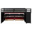 Lit double mezzanine double avec bureau coulissant, lit gigogne simple, marches de rangement et tiroirs, lit poste de travail de jeu - noir et rouge-130135648-130135650