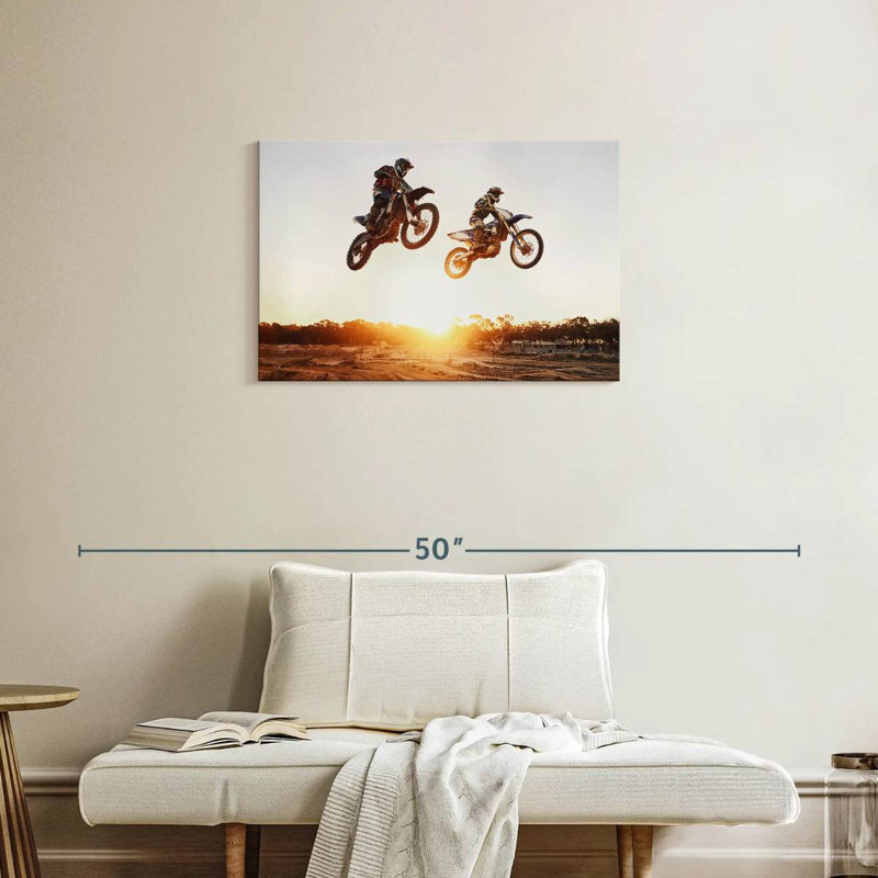 Dirt Bike Action, 20" H x 30" W