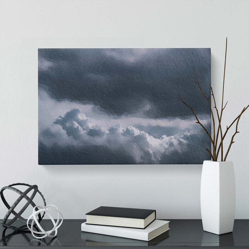 The Mood Of The Clouds - Wrapped Canvas Painting, 35cm H x 50cm W x 3cm D