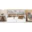 Lit de jour simple blanc avec support en lattes de bois, deux tiroirs et tablette de chevet - Rehausse l'ambiance de votre maison-945559051-945559050
