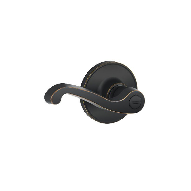 LaSalle Lever Keyed Entry Lock, Aged Bronze, Keyed, Left