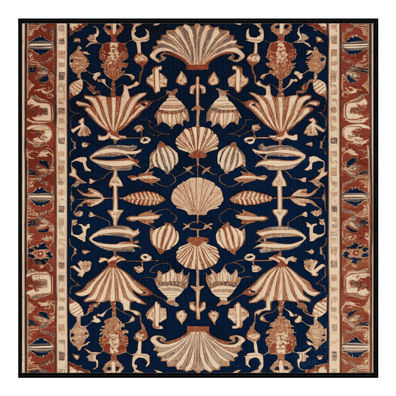 Tapis brun lavable à la machine, Rond 3 pi