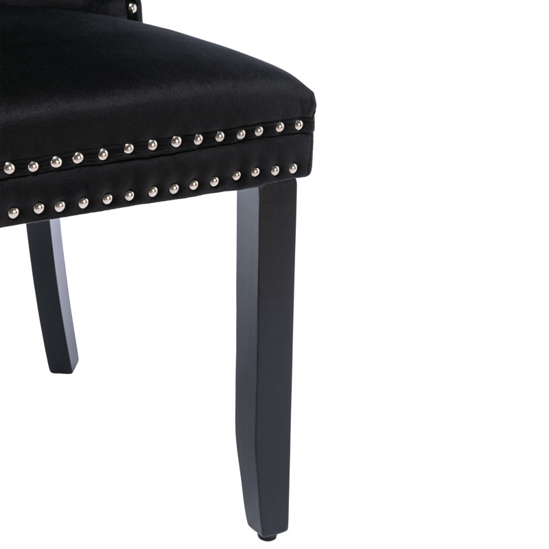 Upholstered Accent Chair, Black, Black