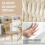 Ensemble de chaises de salle à manger en velours - Chaises de salle à manger tissées avec pieds en métal - Chaise d'appoint rembourrée moderne pour salle à manger, cuisine, meuble-lavabo et salon-2102327083-2112837053-2112837043