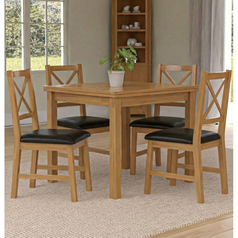 4 - Person Solid Oak Dining Set