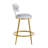 27.65'' Modern Counter Stools Set Of 2,Light Gray Velvet Counter Stools With Iron Frame,Soft Back And Cushion,Footrest,Suitable For Kitchen/Bedroom/Dining Room-773338498