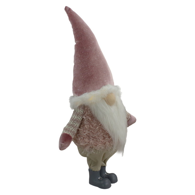 Figurine de Noël gnome 16 "mauve avec lumières DEL