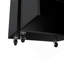 Armoire de rangement Lions, porte double et roulettes, finition wengé noir