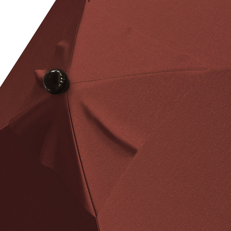 Parasol de marché 6 pi Nejat, Toile Sunbrella® rouge Jockey, Bronze