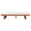 Méridienne d'extérieur - Design en bois d'acacia et en rotin PE avec coussin blanc, MP4-1378340680