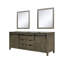 Meuble-lavabo double brun rustique 80 po X P 22 po D et 30 po Miroirs-117984806
