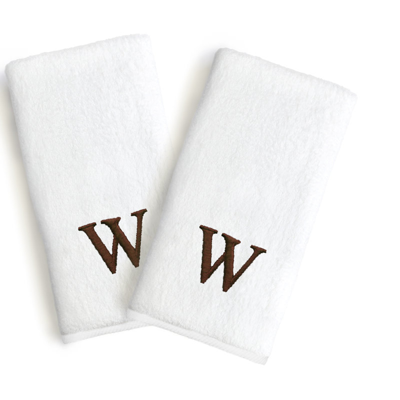 Soft Twist Hand Towel, Letter: W
