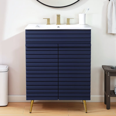 Ensemble de meuble-lavabo simple 24 po avec plateau en céramique
