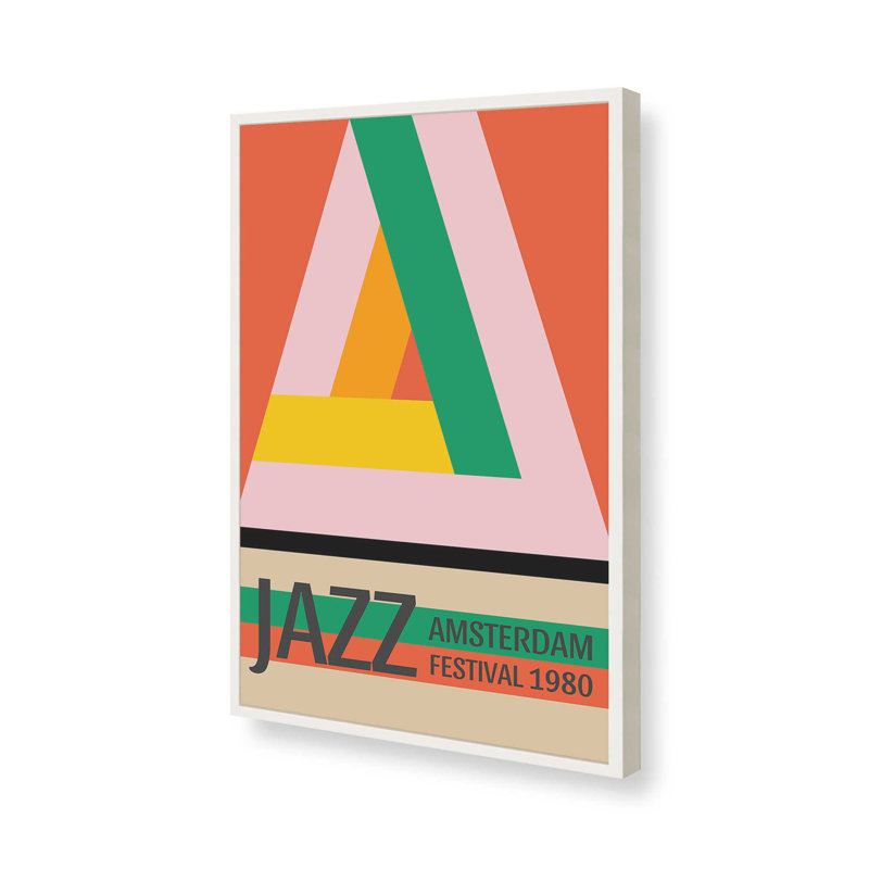 Amsterdam Jazz Festival, reproduction d'affiche, H 15 po x l 12 po, Blanc opaque
