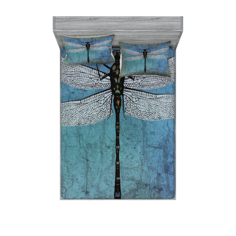 Drap-housse et coussin décoratif Ambesonne, Ensemble de draps pour lit double + 5 pièces supp