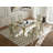 Kenyara Glass Top Metal Base Dining Table-1693357415