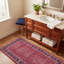 Tapis Montrose traditionnel à motif floral intégral, bleu marine, orange, or, vert, crème, ivoire, lavable à la machine, antidérapant, à poils courts, pour l'intérieur et l'extérieur, adapté aux animaux domestiques, idéal pour le salon, la chambre, la salle à manger, l'entrée, le couloir ou le bureau.-876091481