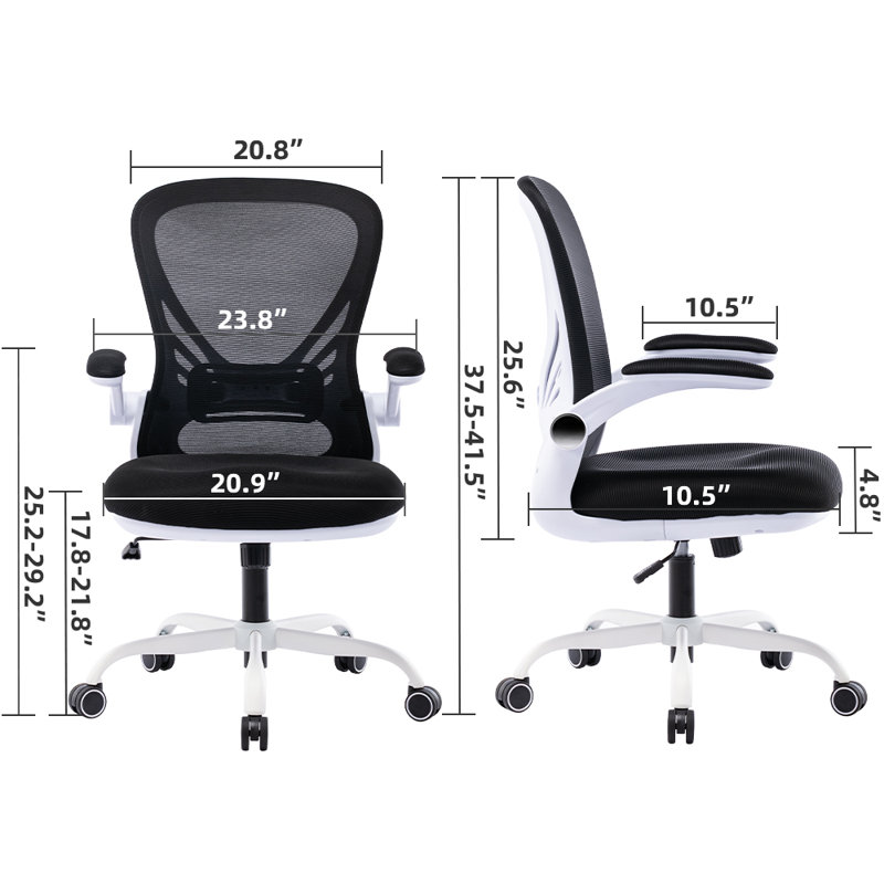 Desk Chair, Black, White