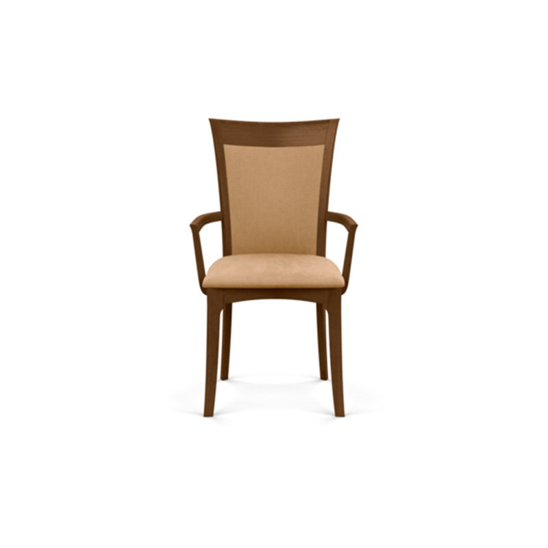 Morgan Upholstered Arm Chair, Saddle Cherry, Microseude Onyx