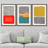 Abstract Vibrant Color Blocks " Mid-Century Color Blocks And Spirals " 3 - Pieces-91259851-91259850