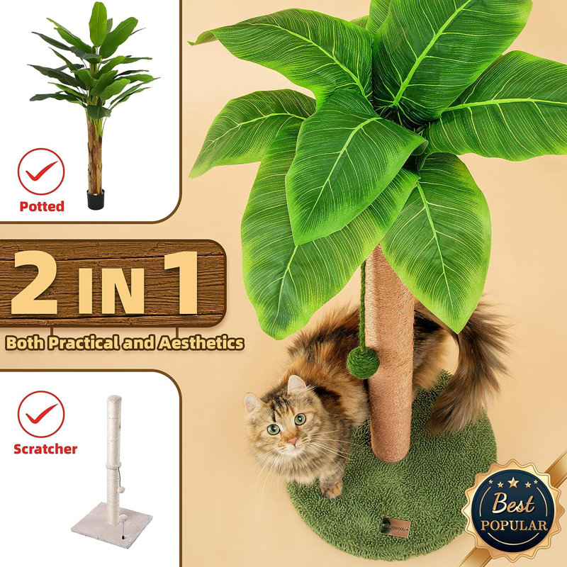 Denasia Scratching Post, 33" H x 15.40" W x 15.40" D
