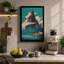 Mountain by Turquoise Waters Coastal 1 Piece Wrapped Canvas Wall Art-751643470-751643474