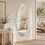 Miroir ovale sans cadre 65 po x 21 po avec fixation murale sans perceuse